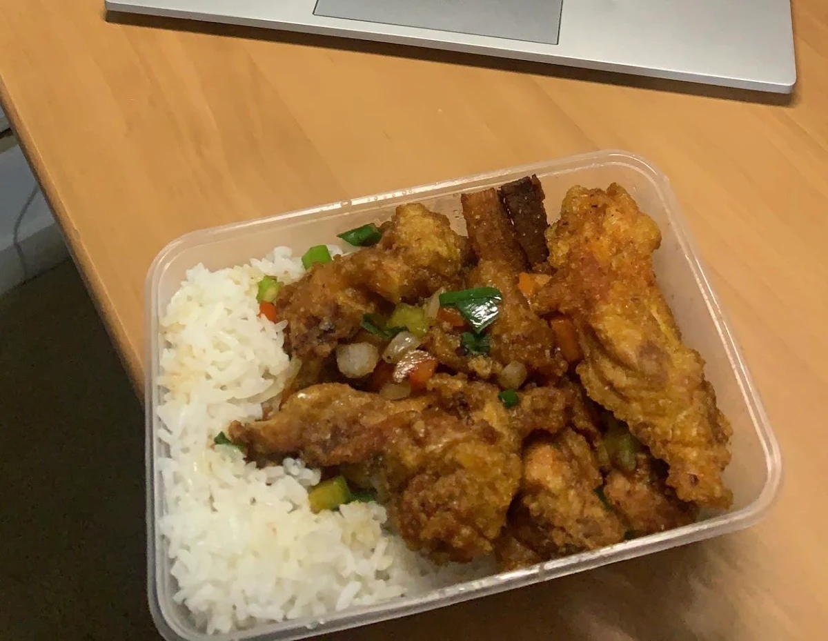 Deep Fried Chicken Spare Ribs on Rice 鸡排饭